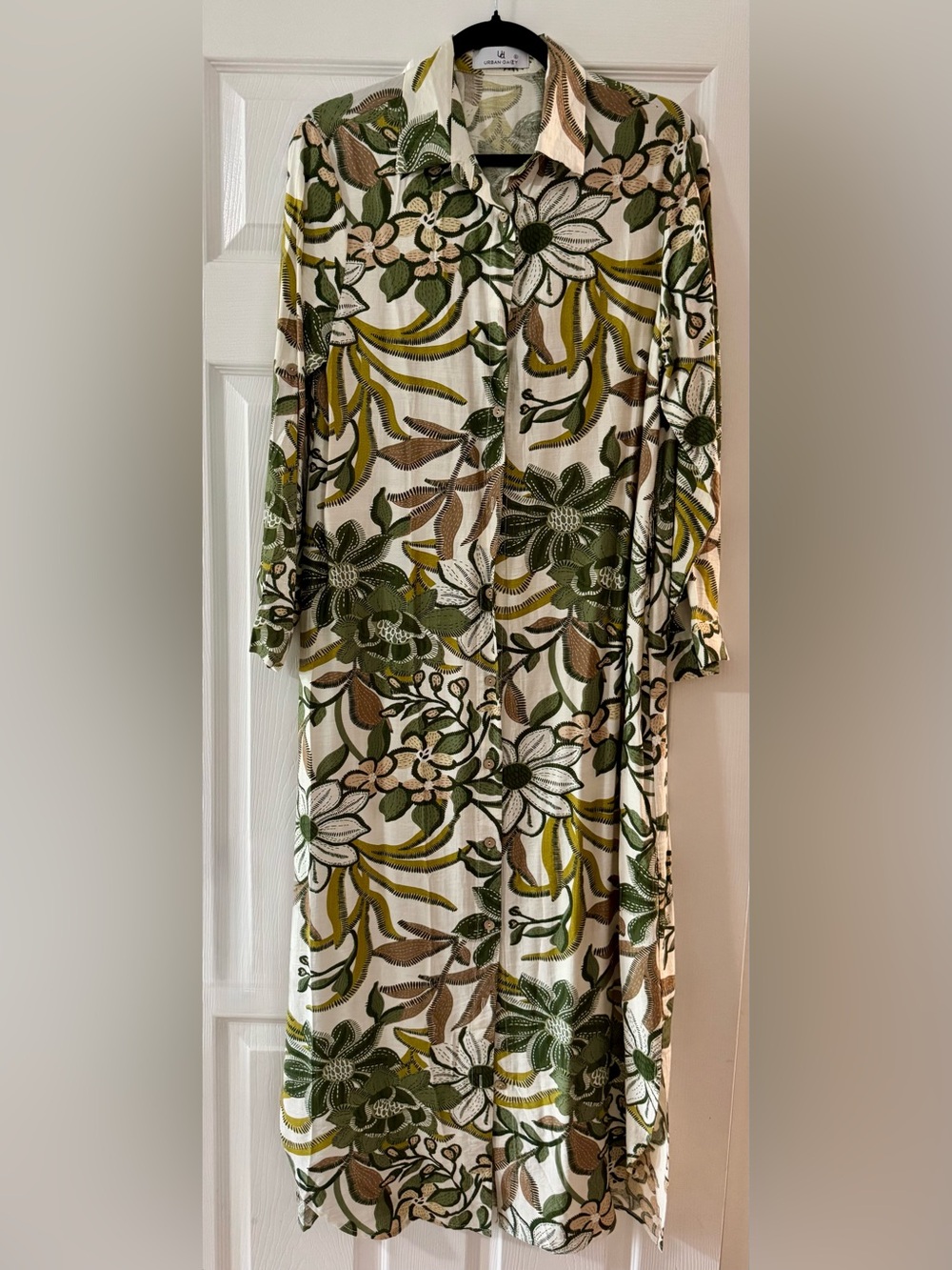 URBAN DAIZY Floral Button-Up Maxi Dress